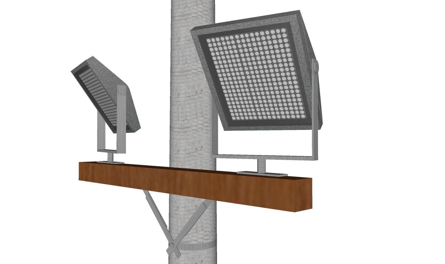 Concrete Lamp Post - Light Pole - Light Post - Street Light 20 3D model_7
