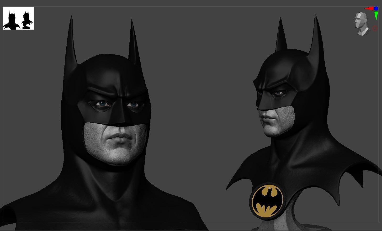 Michael Keaton - Batman Bust 3D print model_7