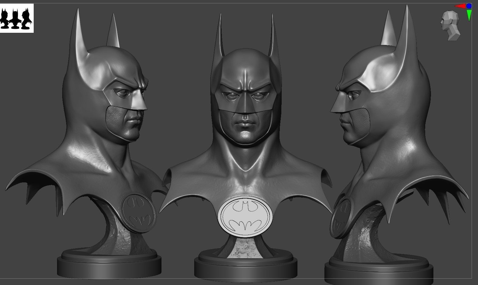Michael Keaton - Batman Bust 3D print model_4