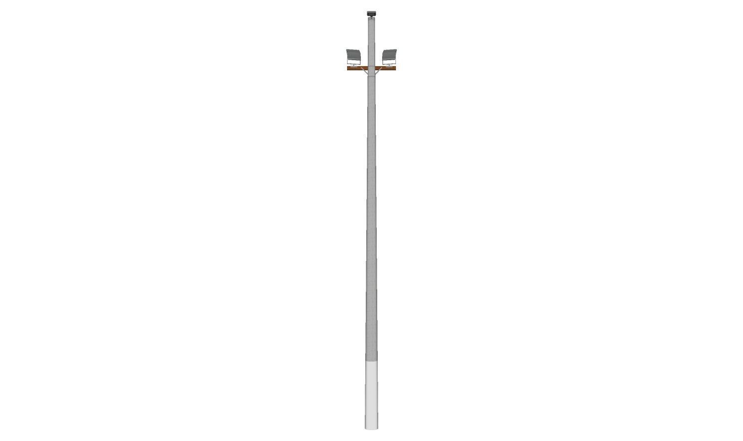 Concrete Lamp Post - Light Pole - Light Post - Street Light 21 3D model_3