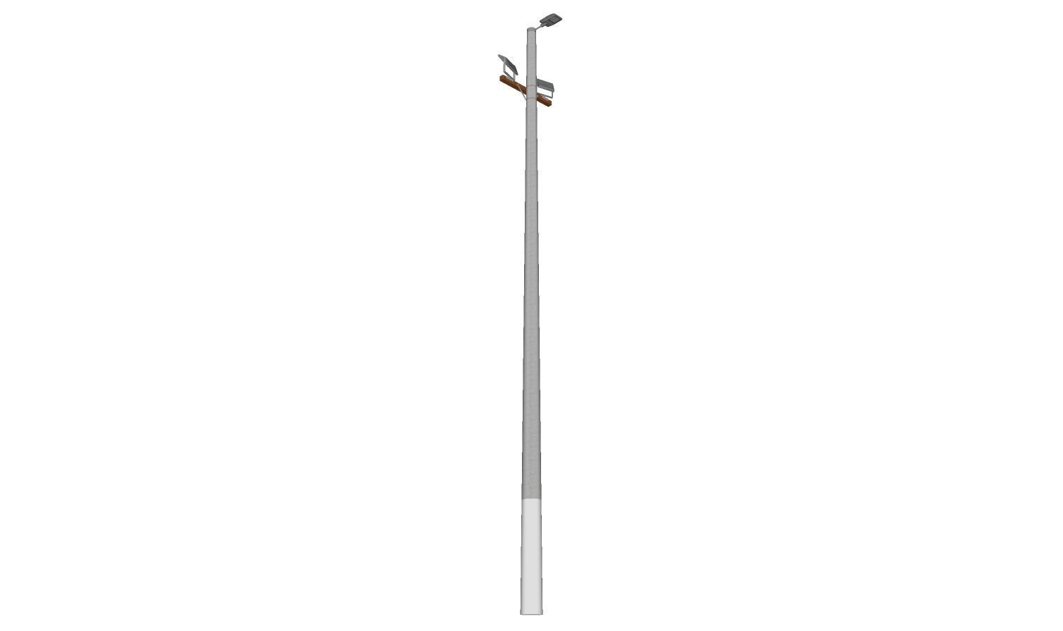 Concrete Lamp Post - Light Pole - Light Post - Street Light 21 3D model_2