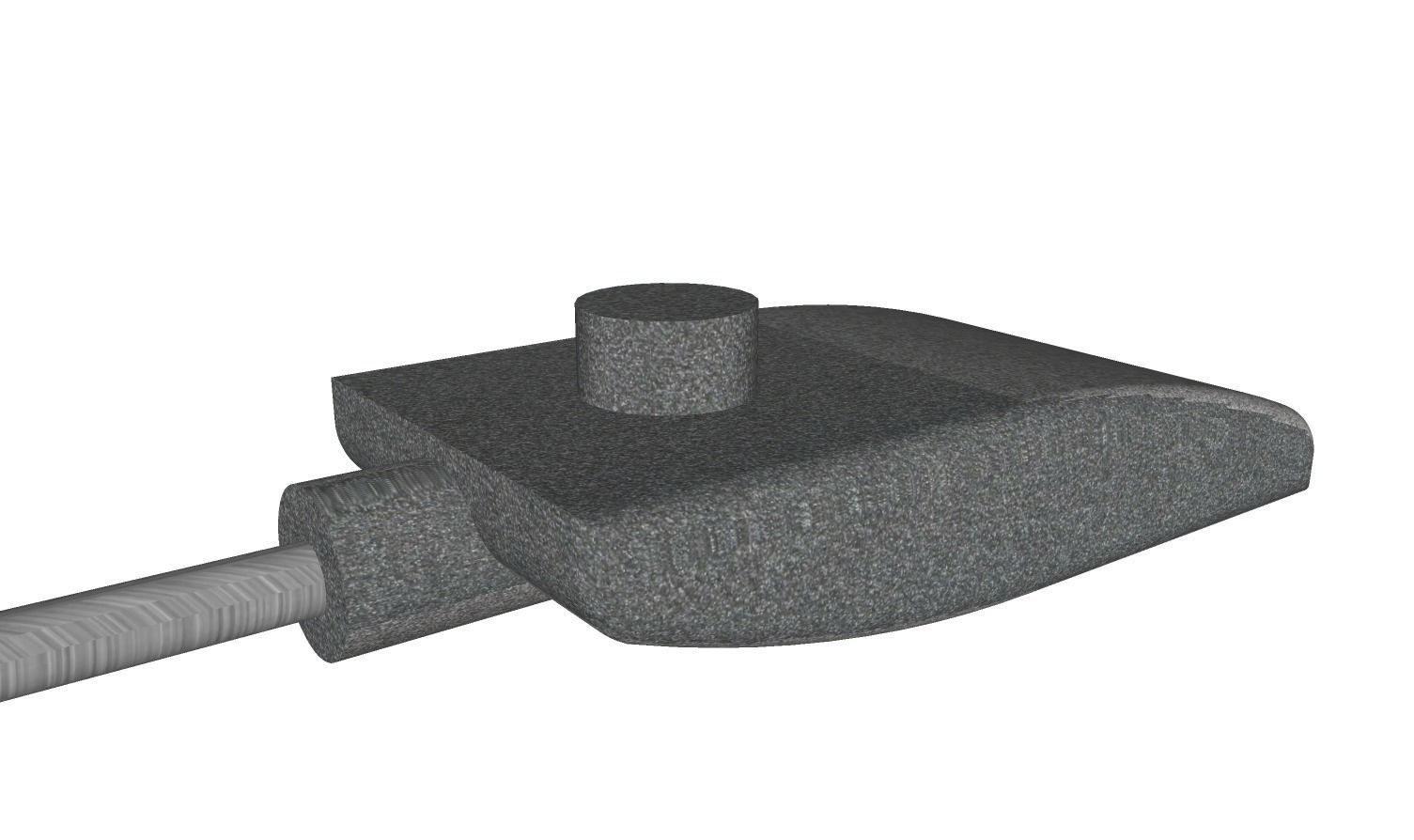 Concrete Lamp Post - Light Pole - Light Post - Street Light 21 3D model_6