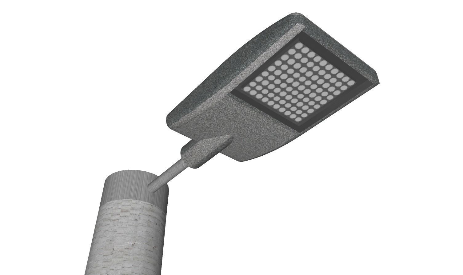 Concrete Lamp Post - Light Pole - Light Post - Street Light 21 3D model_5