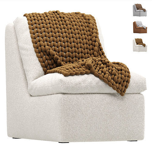 Armchair Parsi Cozy Ivory  3D model