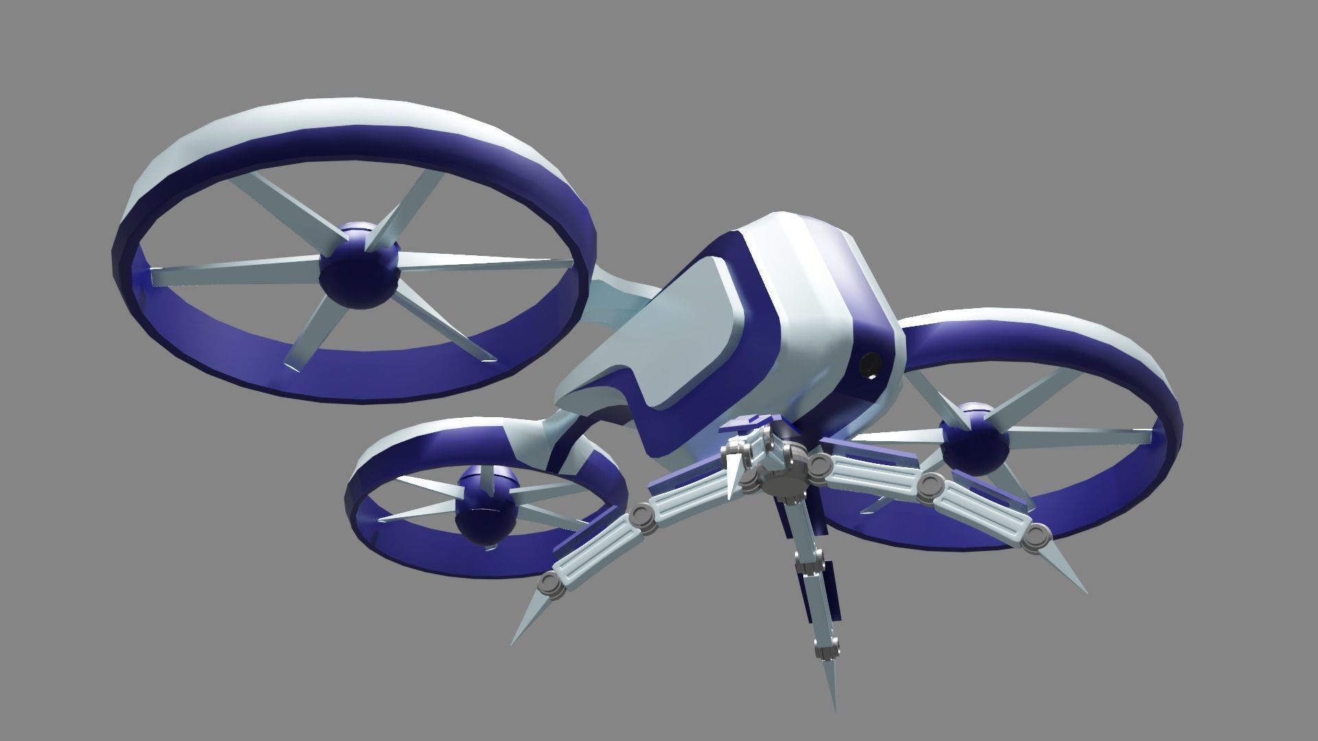 Drone Low-poly 3D model_8