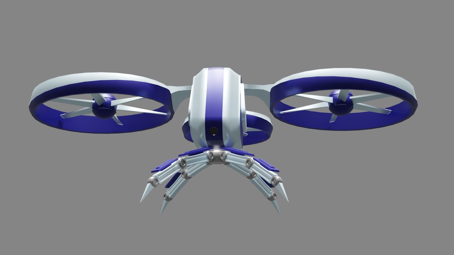 Drone Low-poly 3D model_4