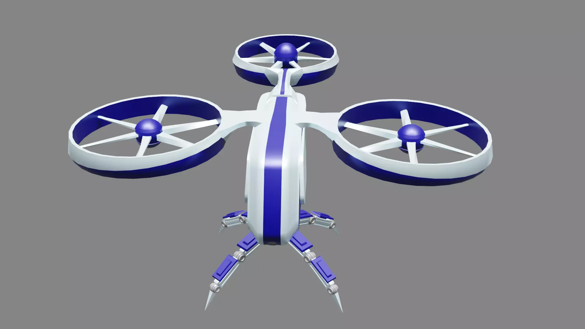 Drone Low-poly 3D model_0