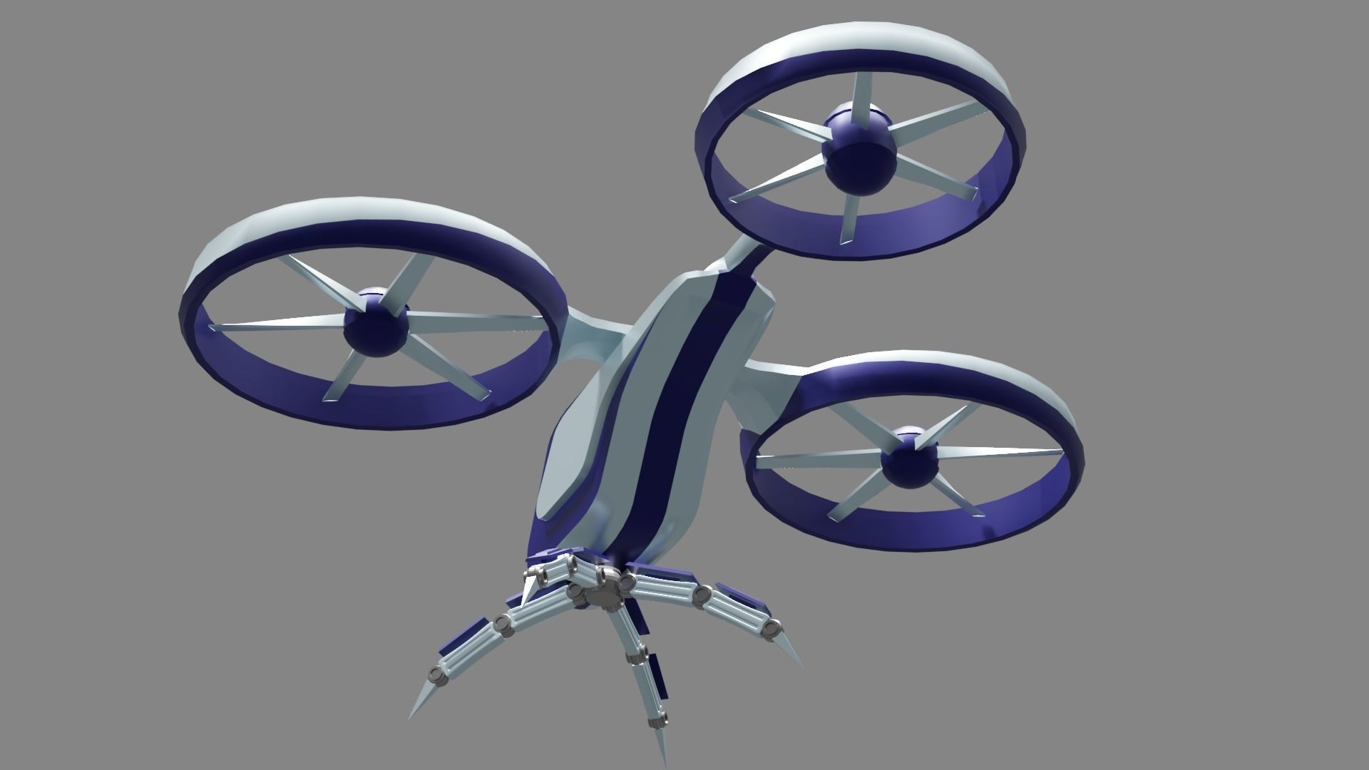 Drone Low-poly 3D model_7