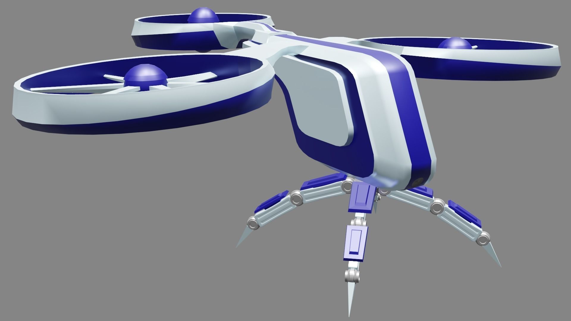 Drone Low-poly 3D model_6