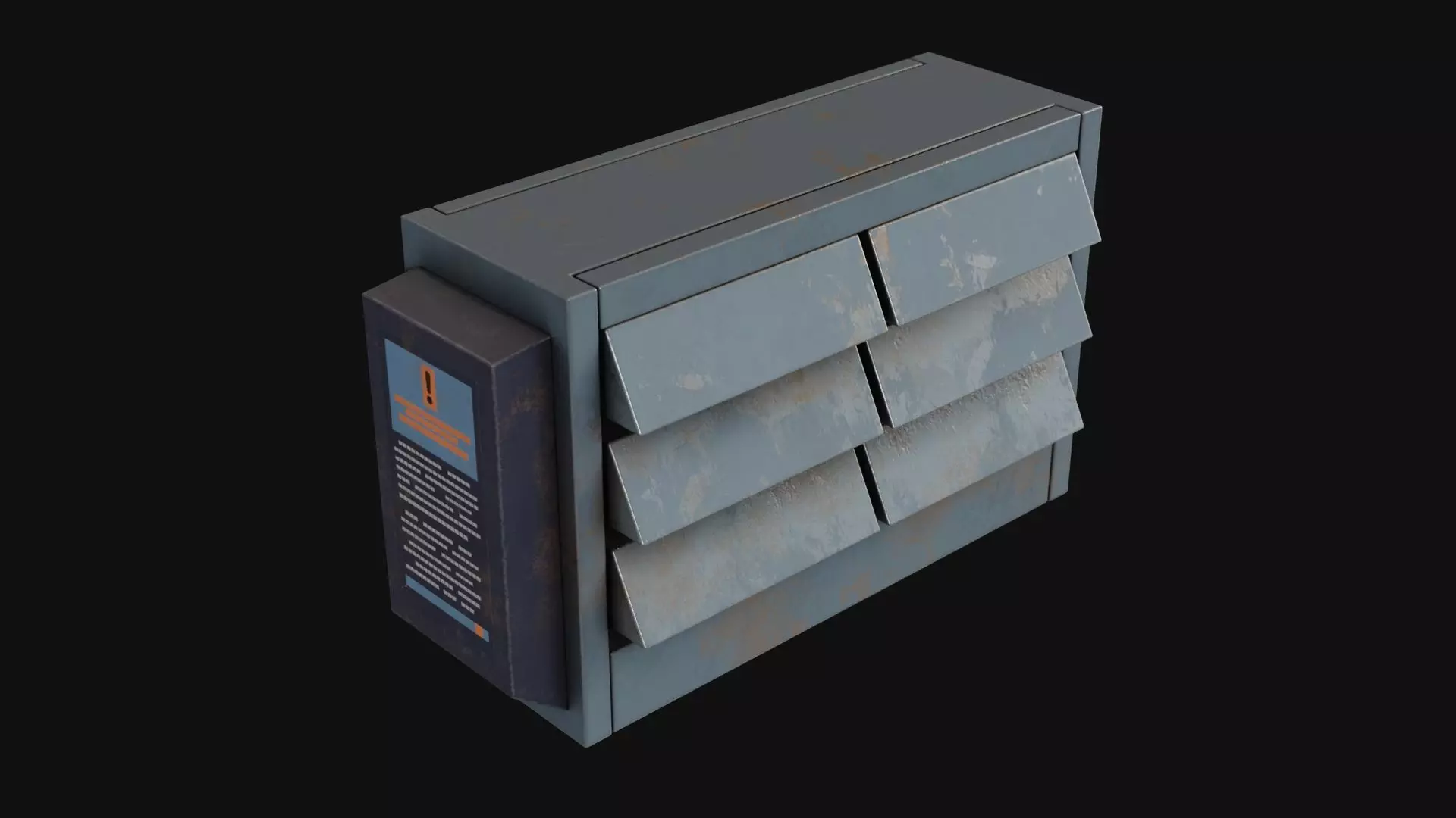 Air Conditioner Unit and Refrigeration Machine Game Ready Low-poly 3D model_0