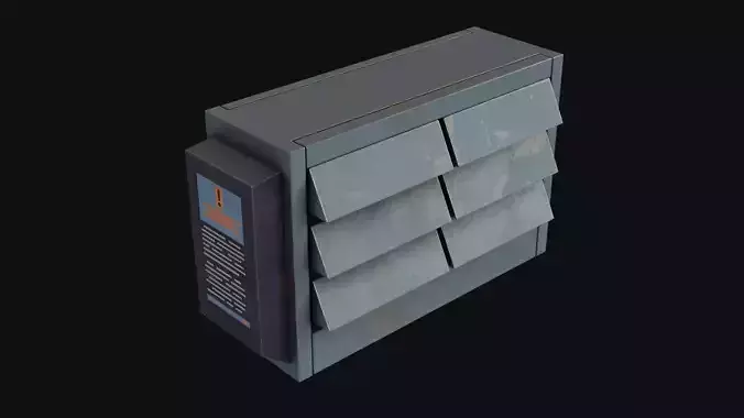 Air Conditioner Unit and Refrigeration Machine Game Ready Low-poly 3D model