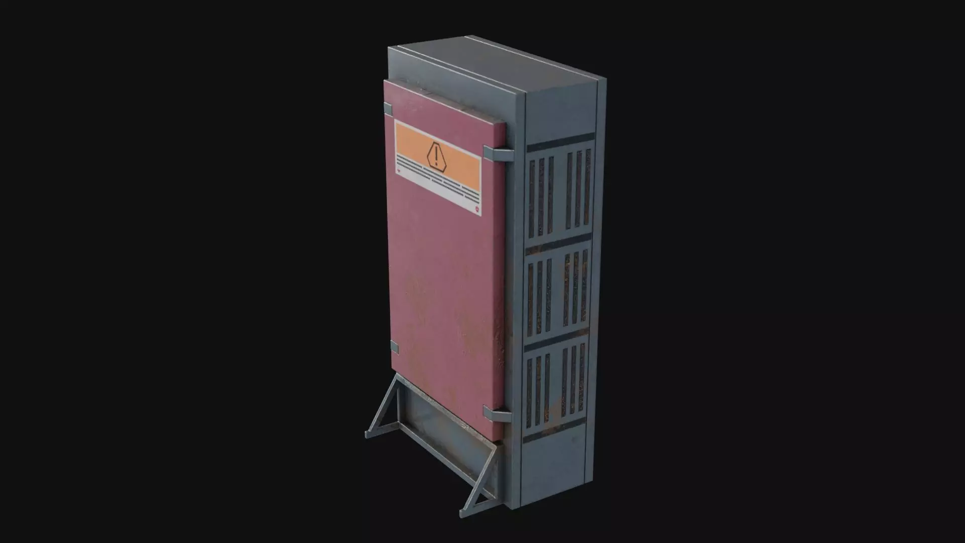 Air Conditioner Unit and Refrigeration Machine Game Ready Low-poly 3D model_0