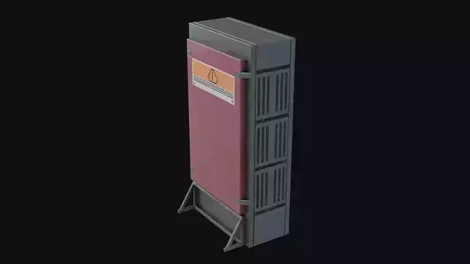 Air Conditioner Unit and Refrigeration Machine Game Ready Low-poly 3D model