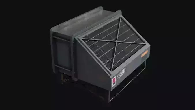 Air Conditioner Unit and Refrigeration Machine Game Ready Low-poly 3D model