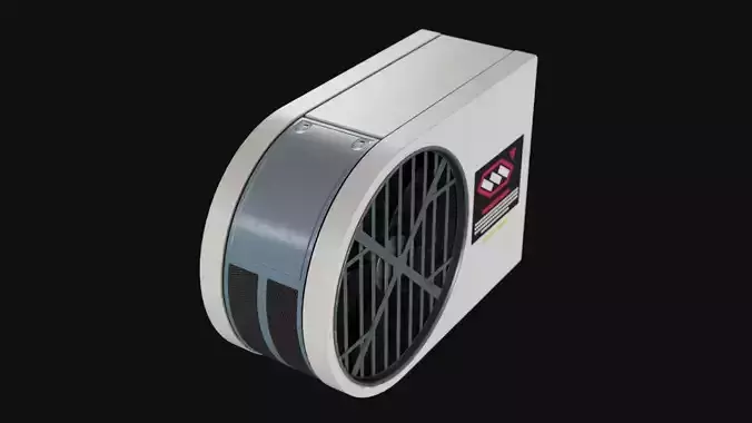 Air Conditioner Unit and Refrigeration Machine Game Ready Low-poly 3D model