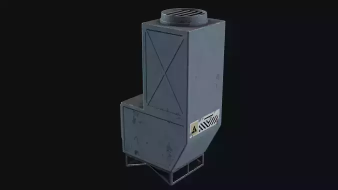Air Conditioner Unit and Refrigeration Machine Game Ready Low-poly 3D model
