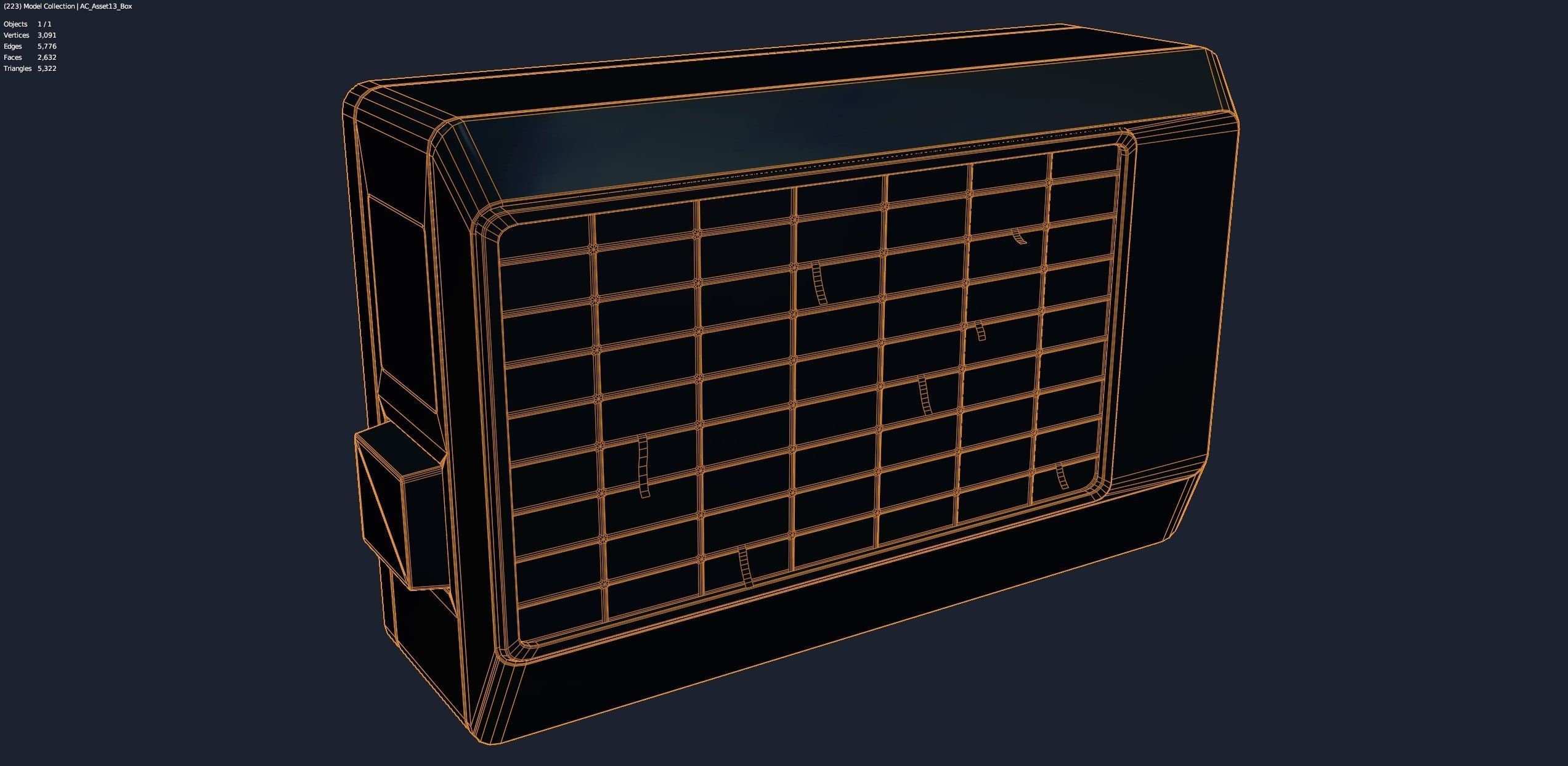 Air Conditioner Unit and Refrigeration Machine Game Ready Low-poly 3D model_3