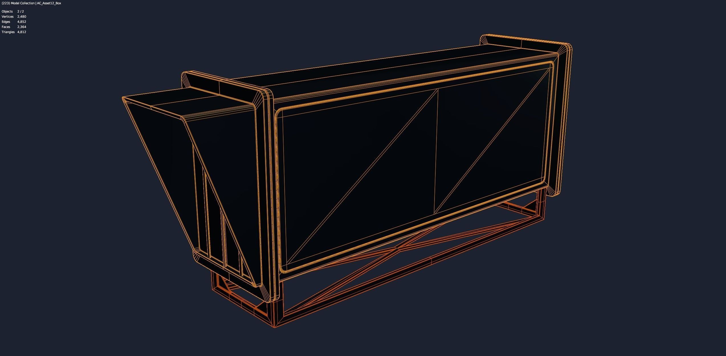 Air Conditioner Unit and Refrigeration Machine Game Ready Low-poly 3D model_3