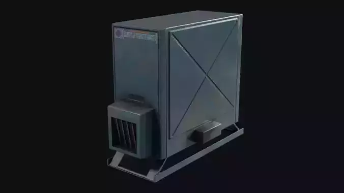 Air Conditioner Unit and Refrigeration Machine Game Ready Low-poly 3D model