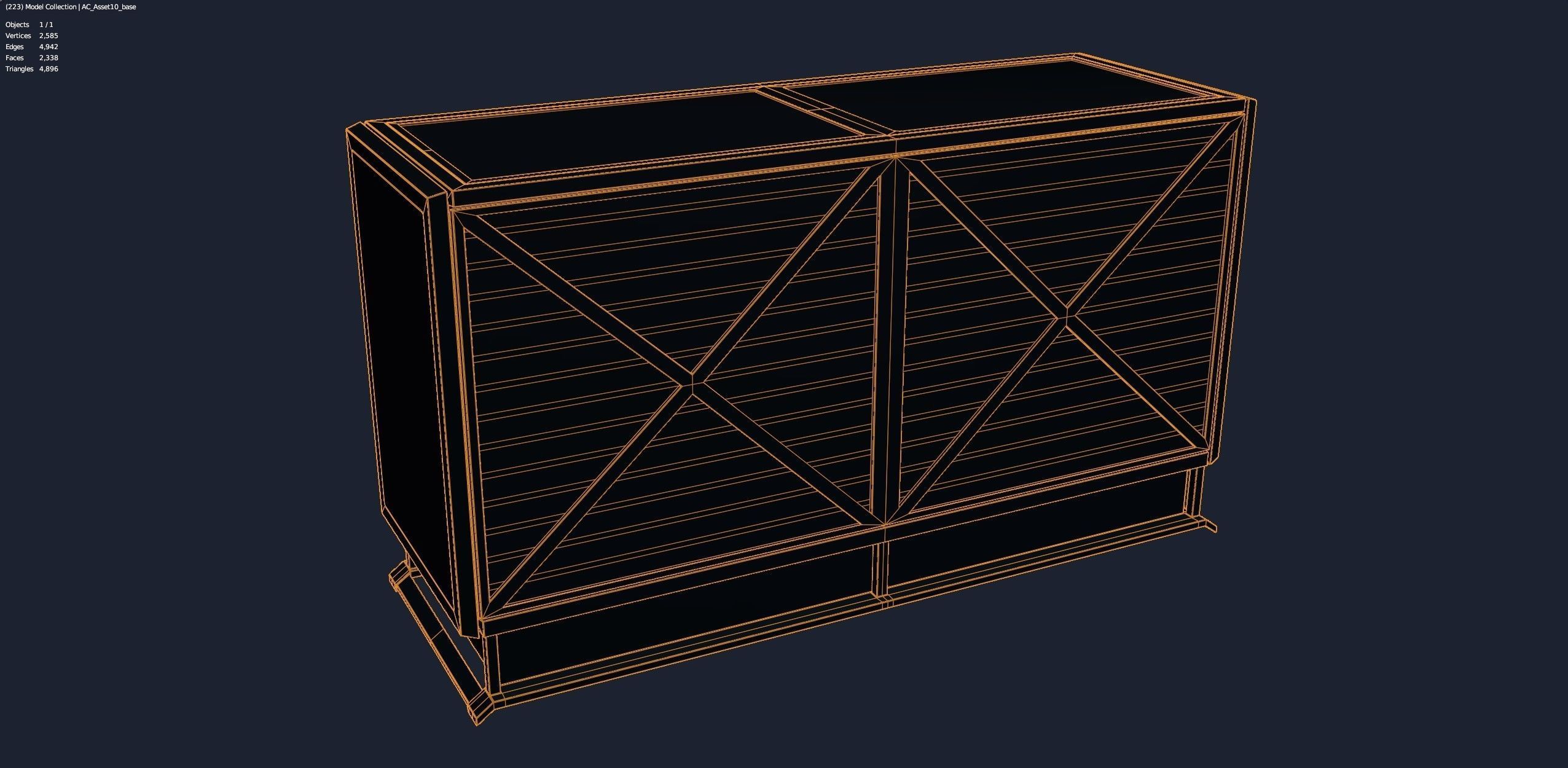 Air Conditioner Unit and Refrigeration Machine Game Ready Low-poly 3D model_3