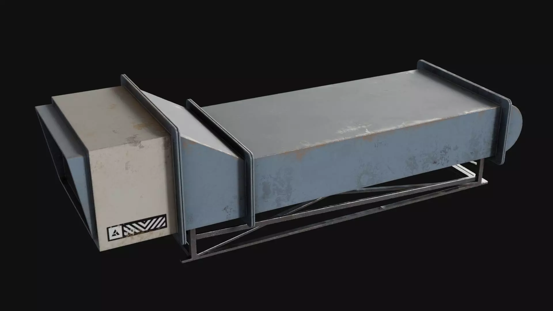 Air Conditioning Unit and Refrigeration Machine Game Ready Low-poly 3D model_0