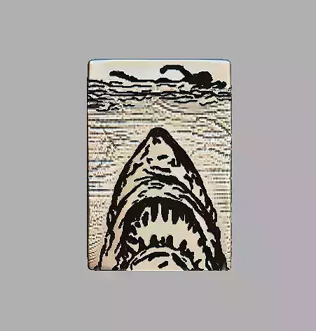 Jaws Movie posters 3D print model