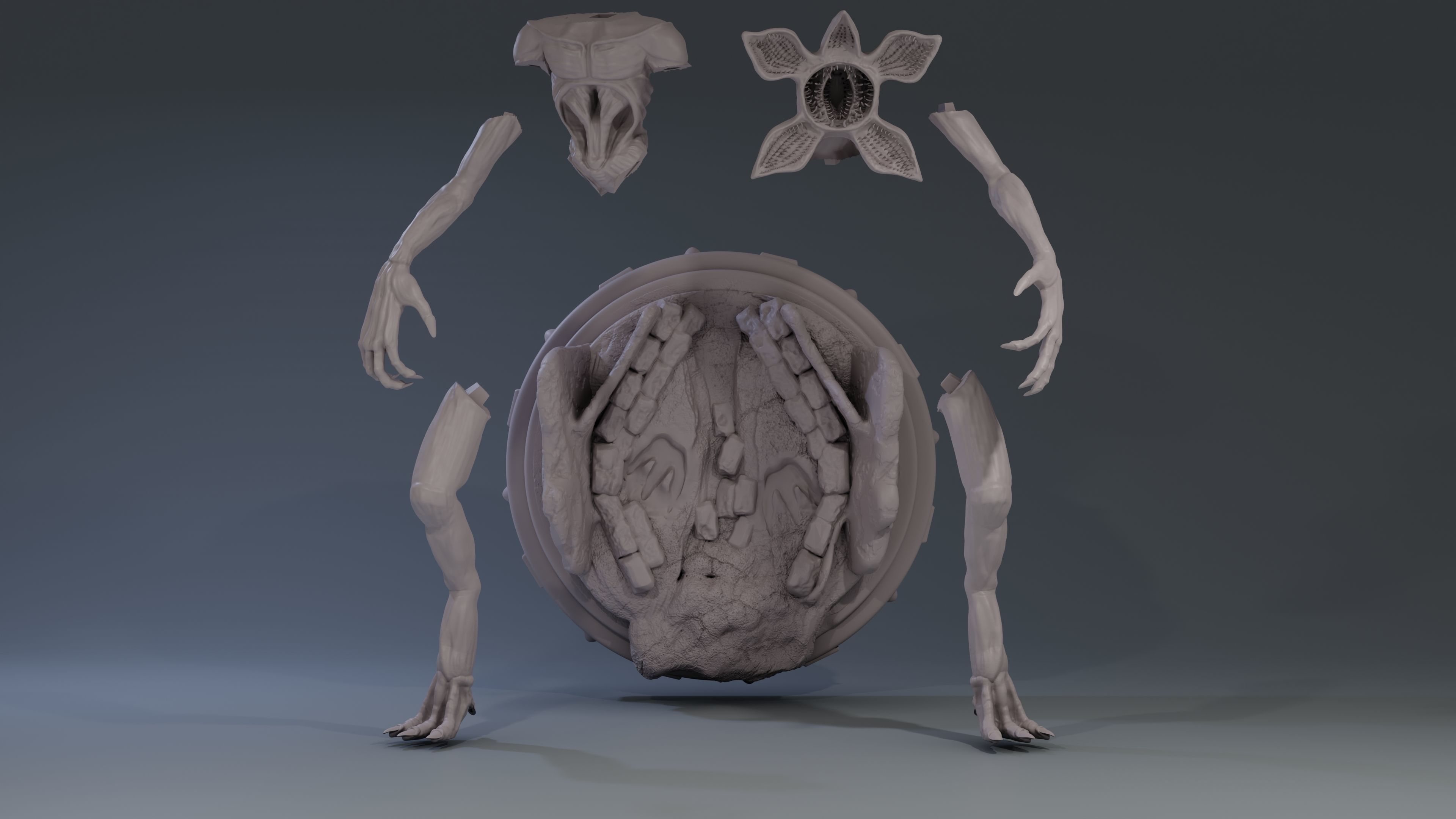 Demogorgon Print Model statue of humanoid 3D print model_5