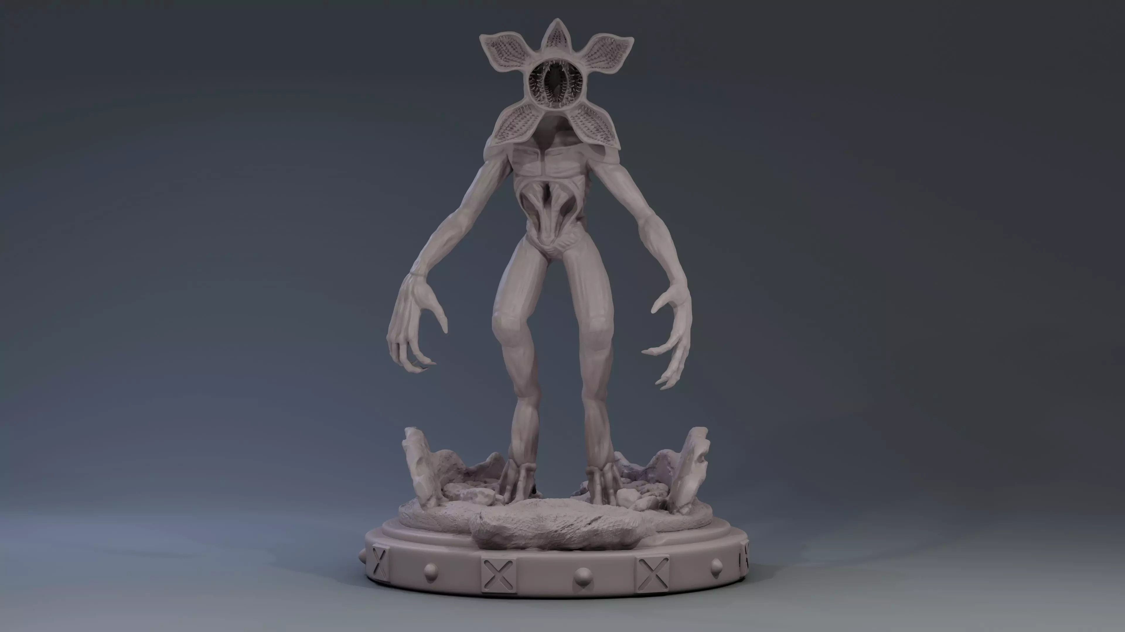 Demogorgon Print Model statue of humanoid 3D print model_0