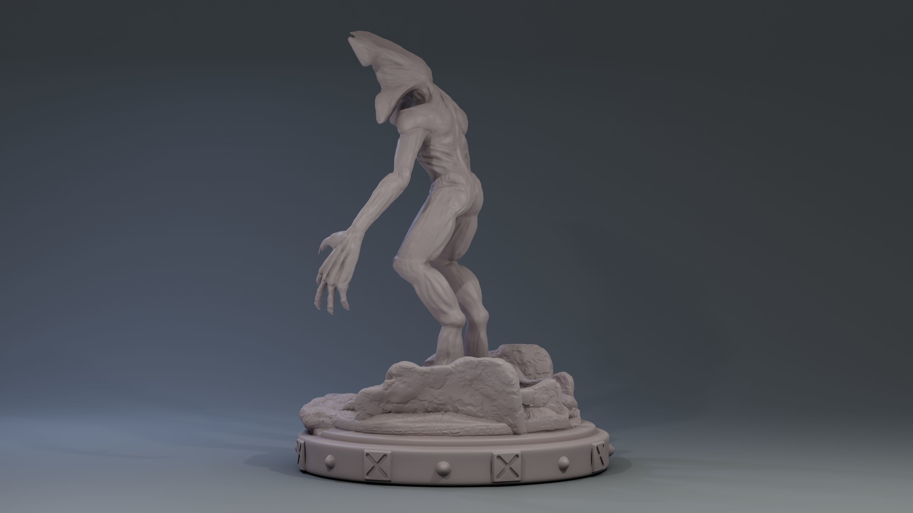 Demogorgon Print Model statue of humanoid 3D print model_4