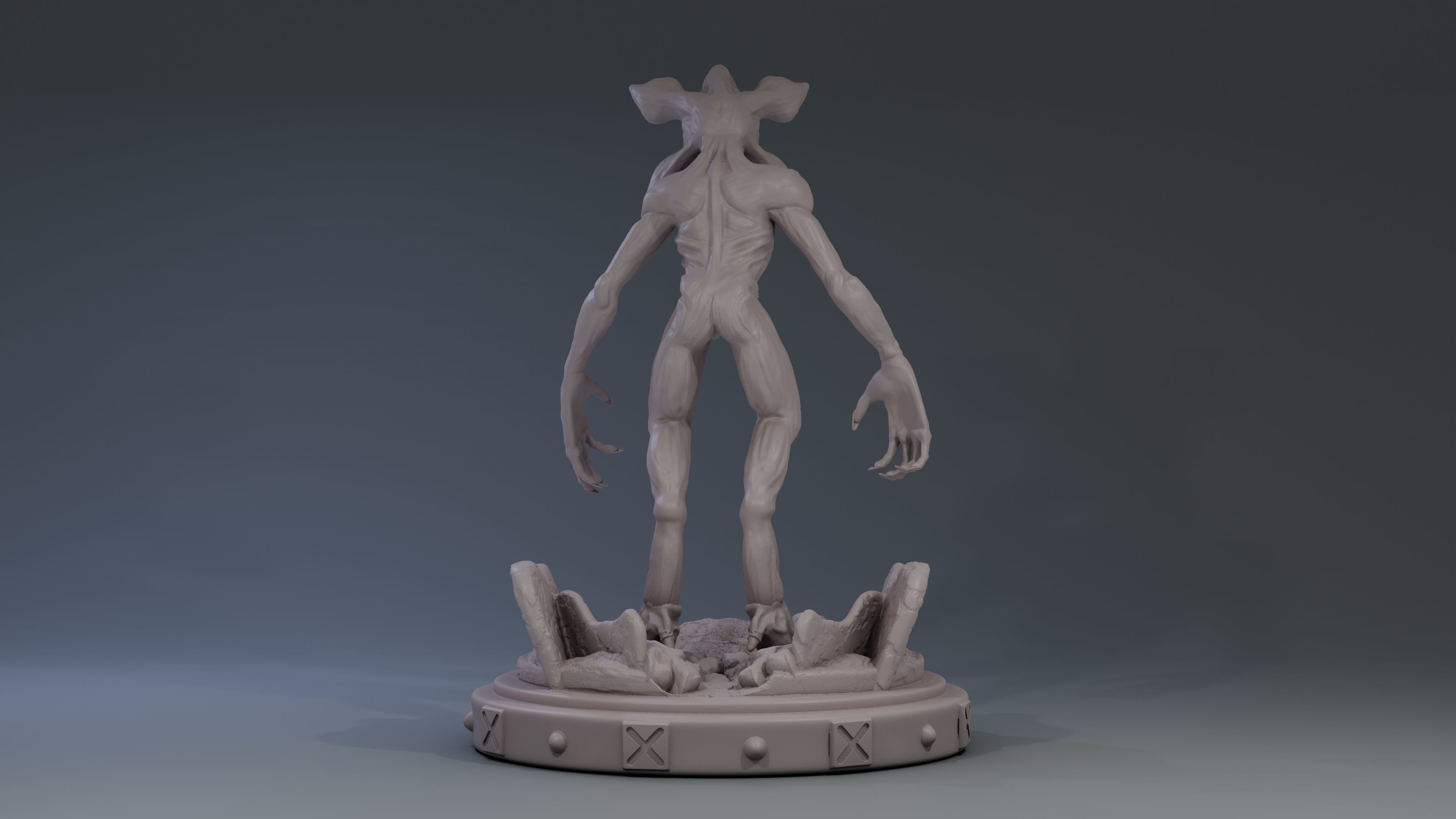 Demogorgon Print Model statue of humanoid 3D print model_3