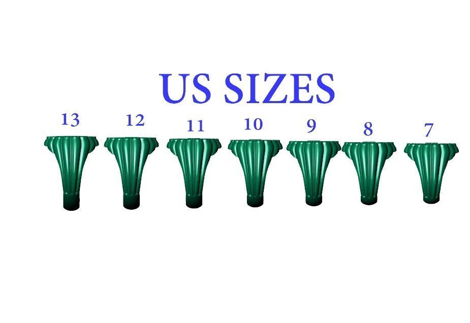 Ring for him for her leaves round gem size range 3D print model_14