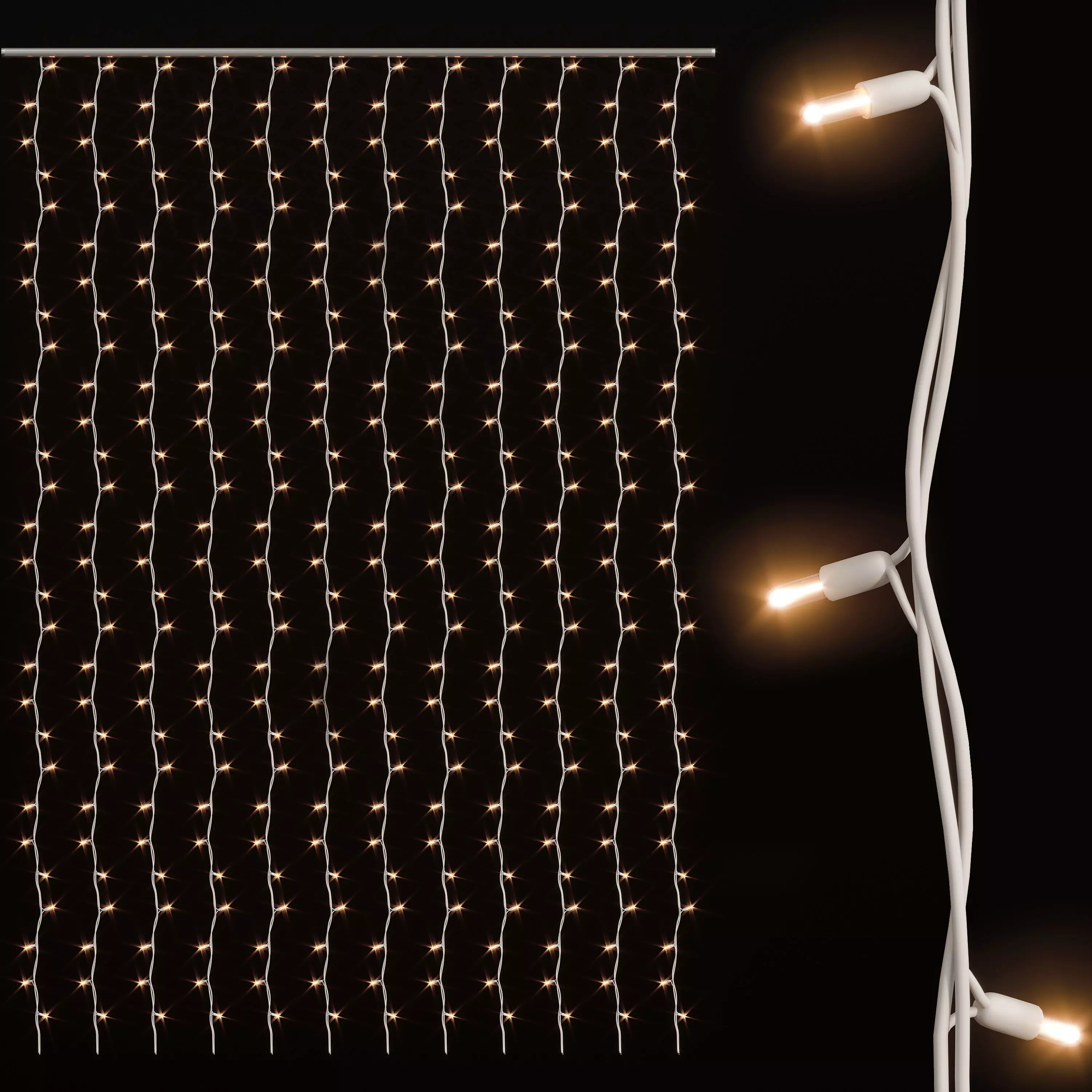 Garland of light bulbs Low-poly 3D model_0