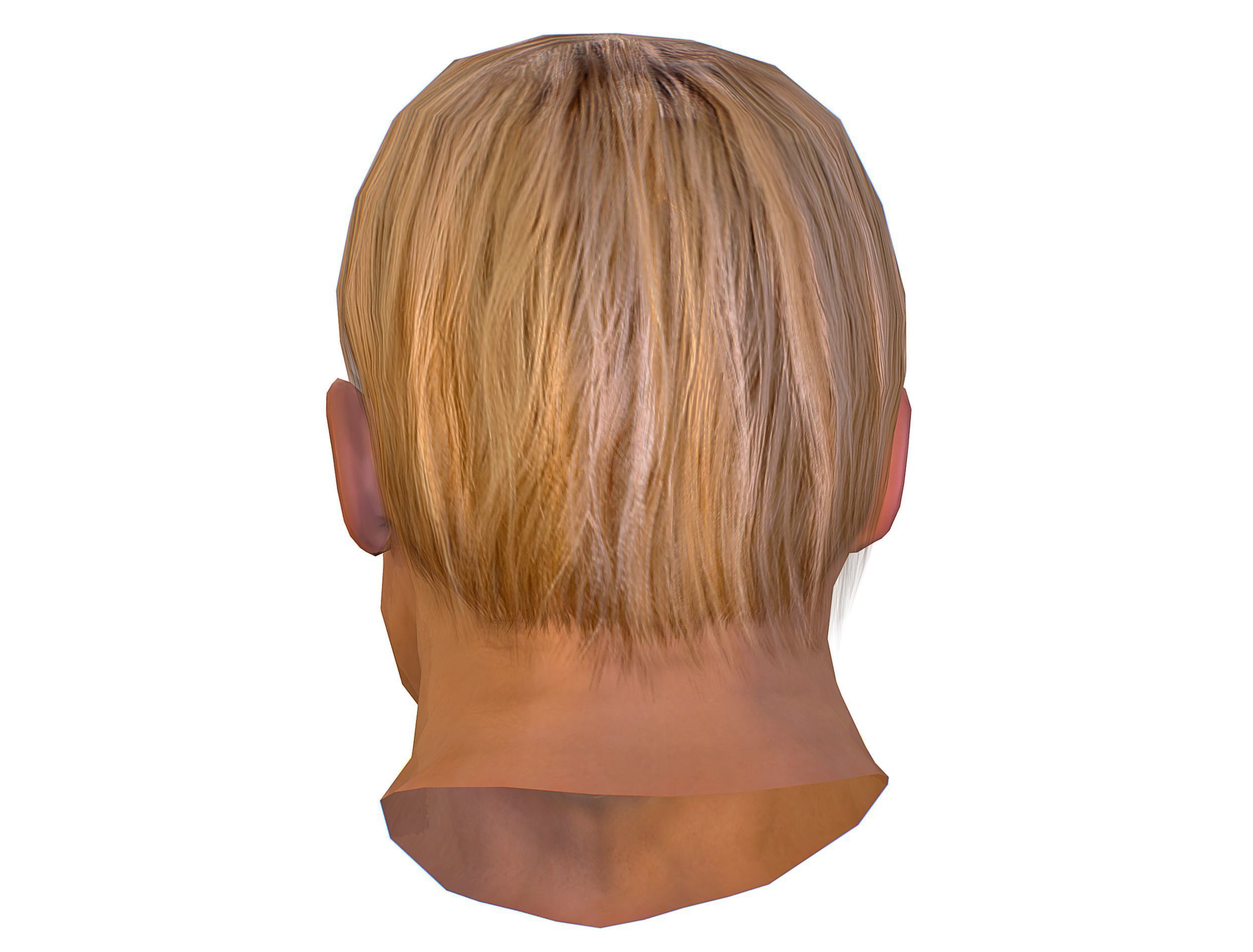 Low Poly model Base OldMan Head Low-poly 3D model_6