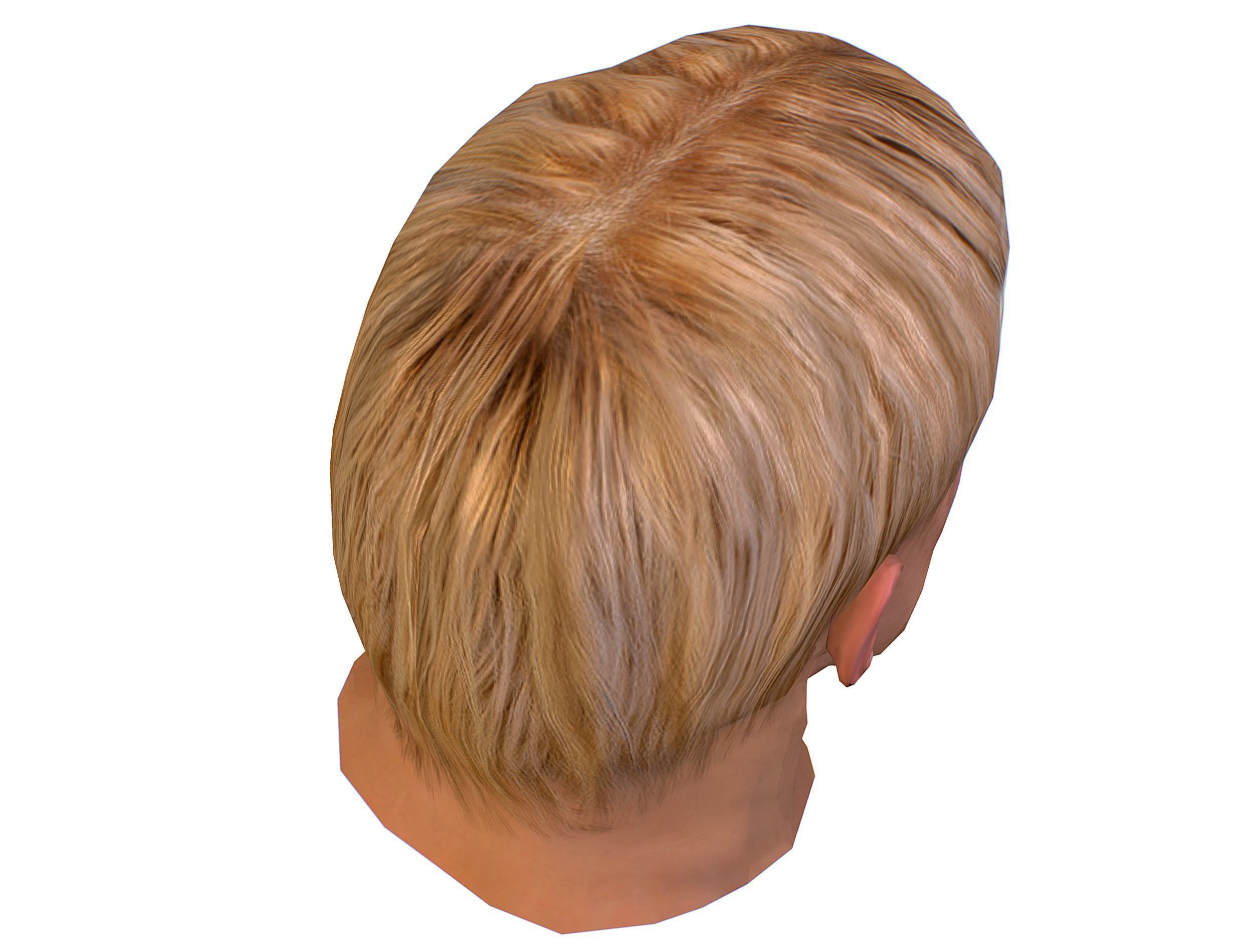 Low Poly model Base OldMan Head Low-poly 3D model_14