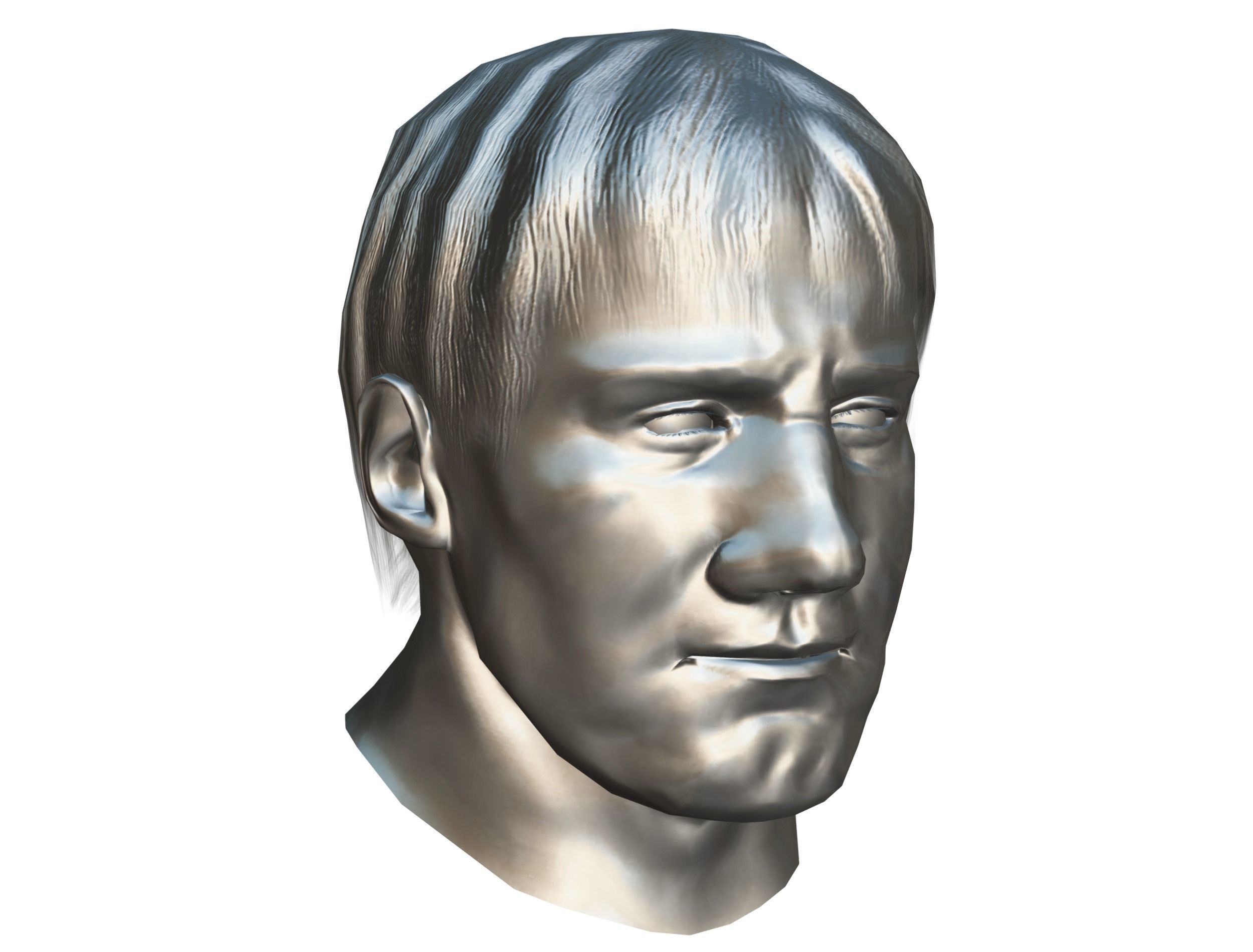 Low Poly model Base OldMan Head Low-poly 3D model_17