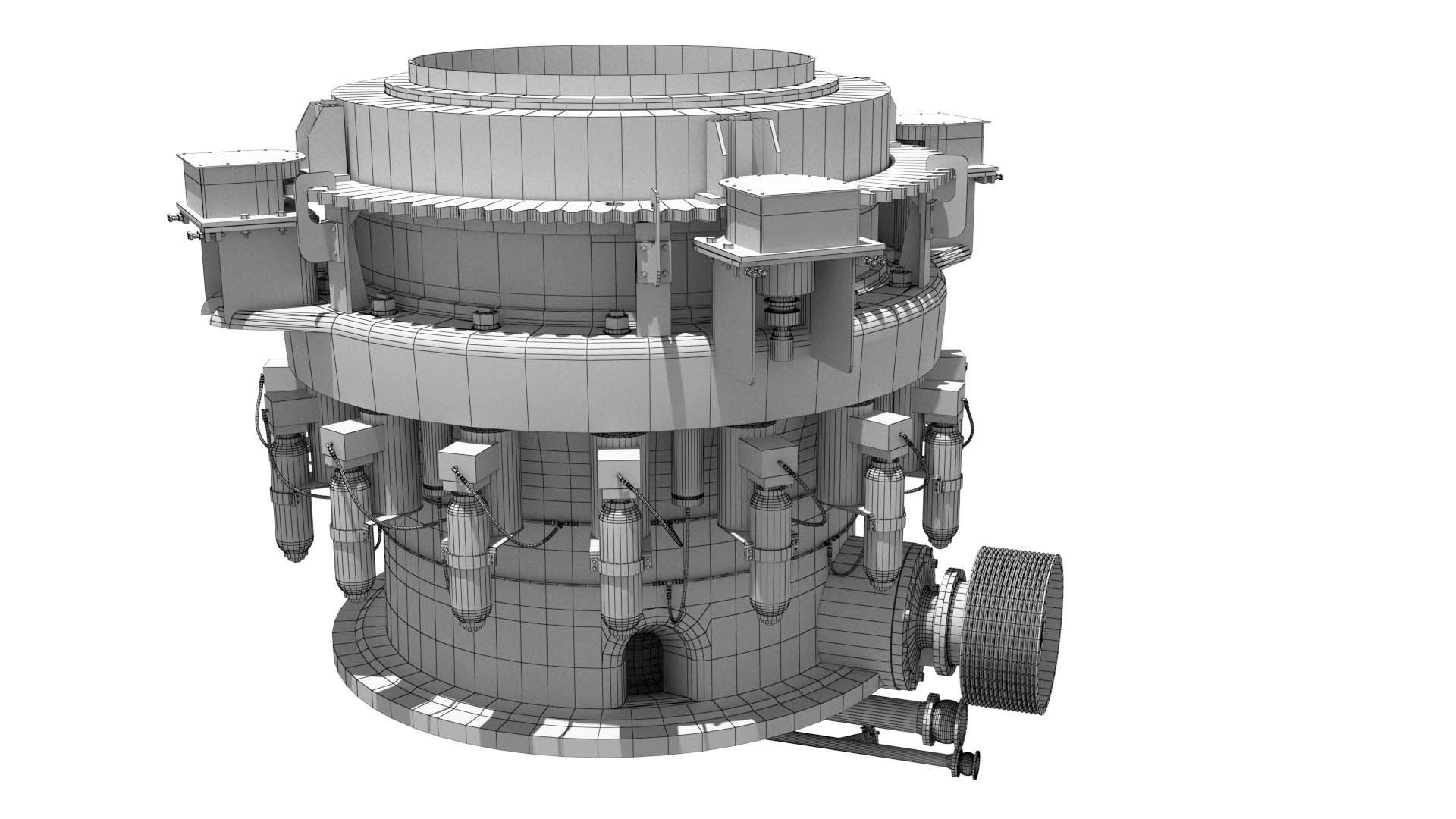 coner crusher mp1000 Low-poly 3D model_7
