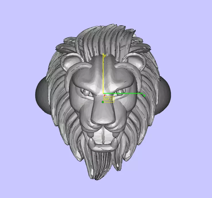 lion ring Free 3D print model