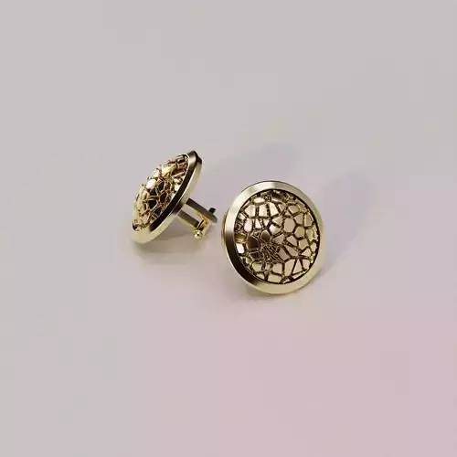 Nugget textured cufflinks 3D print model