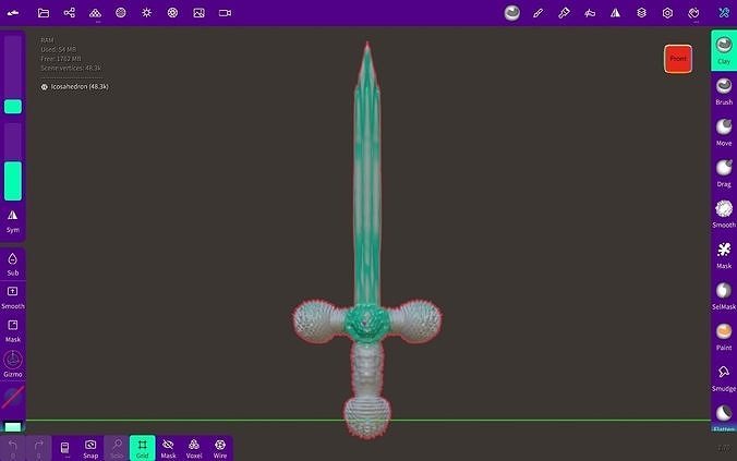RynTestSword sword in software Free 3D print model