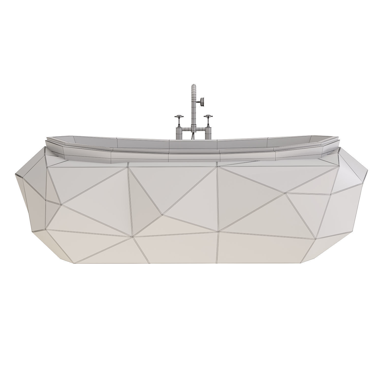 Boca do Lobo DIAMOND Bathtub Low-poly 3D model_2