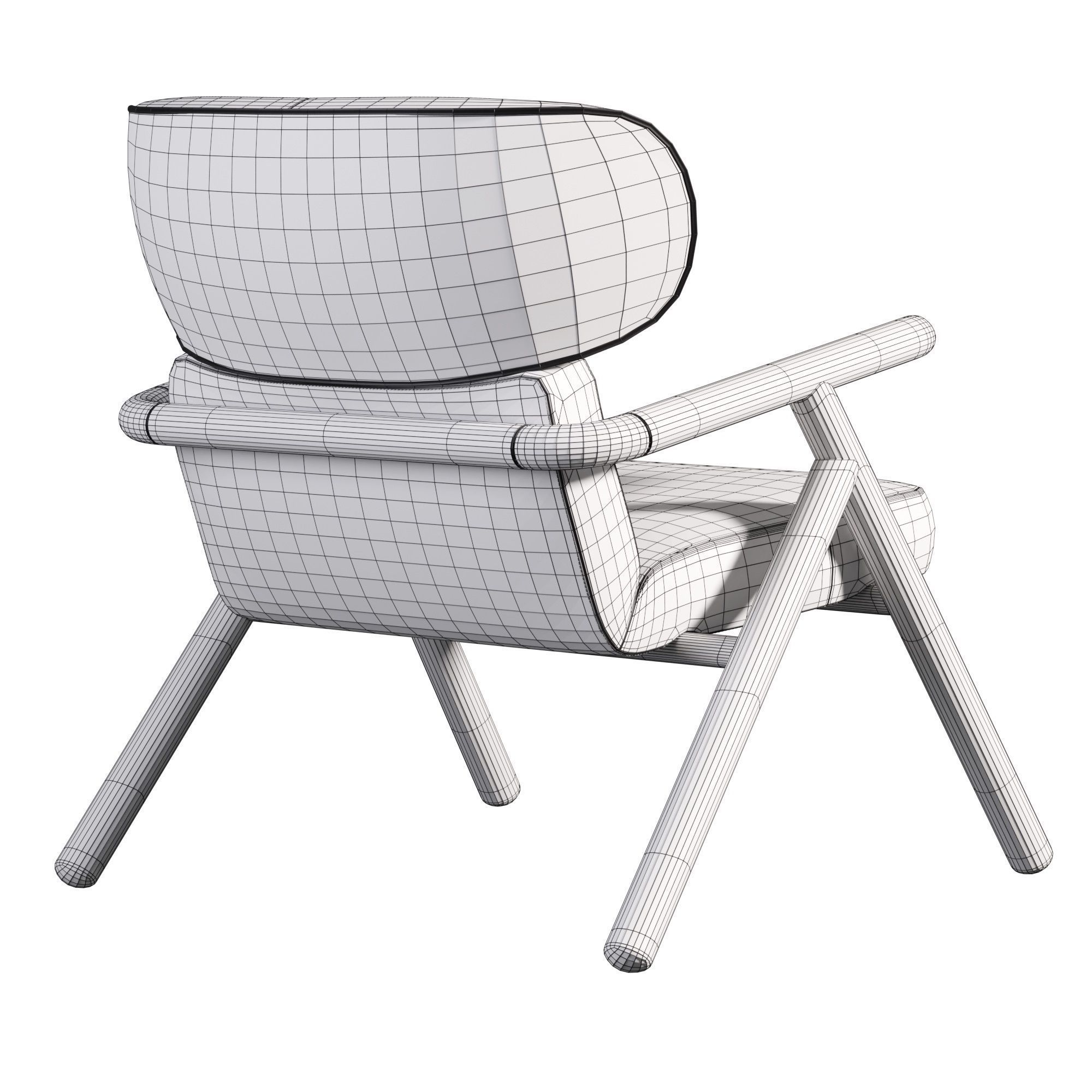 Sole Scandinavian Styled Armchair 3D model_10