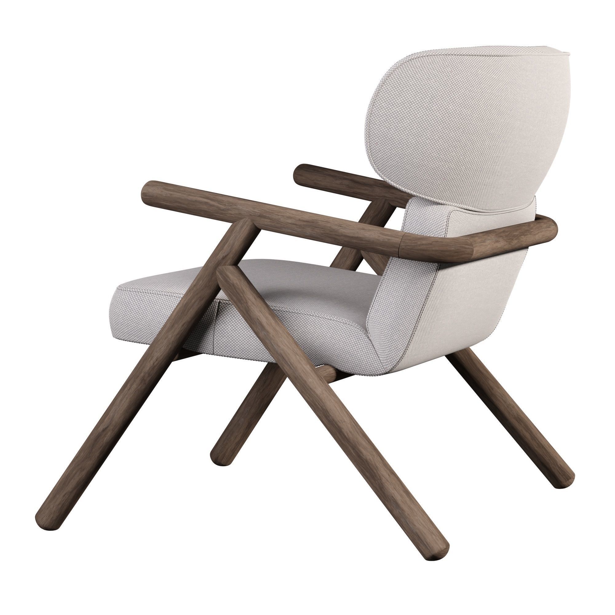 Sole Scandinavian Styled Armchair 3D model_2