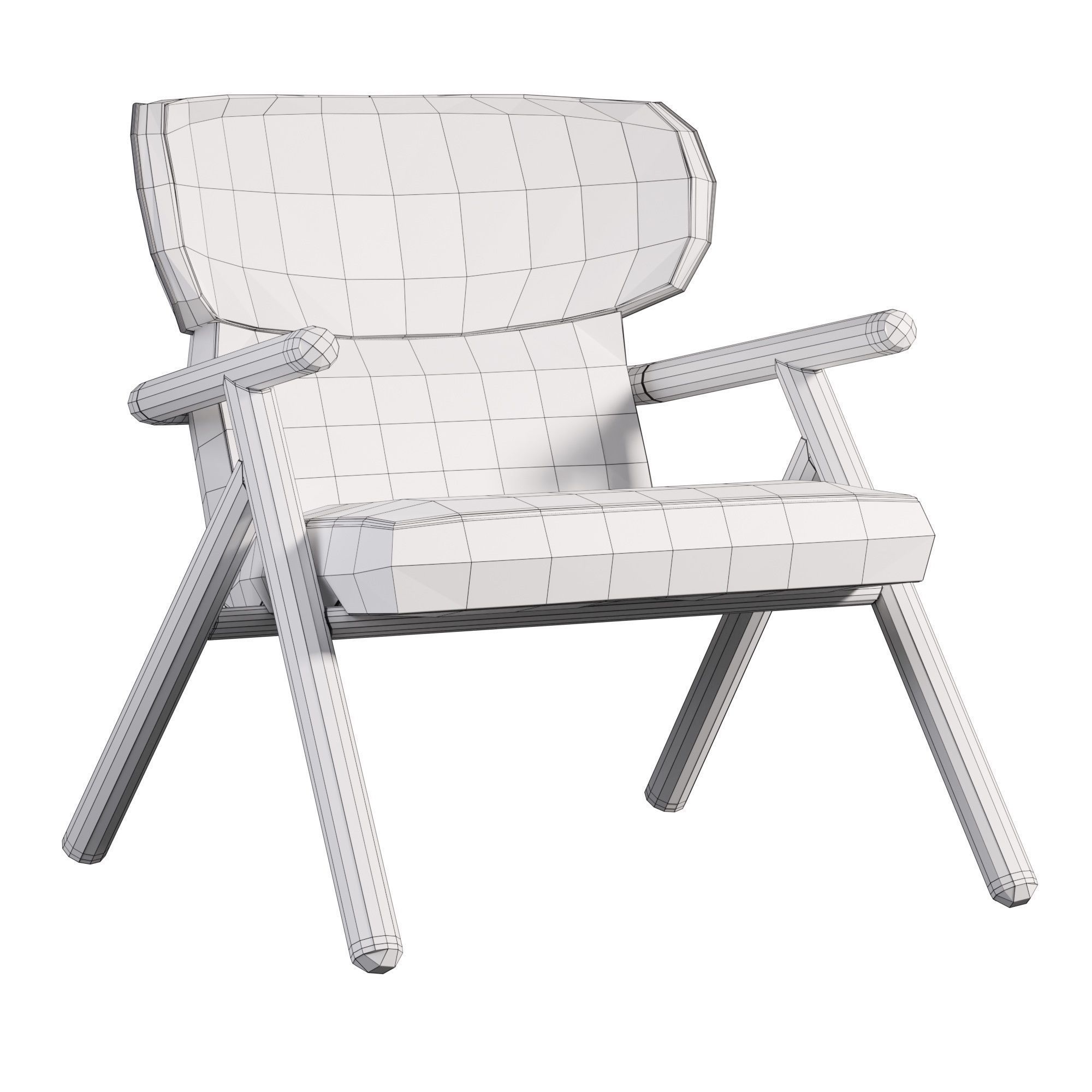 Sole Scandinavian Styled Armchair 3D model_7