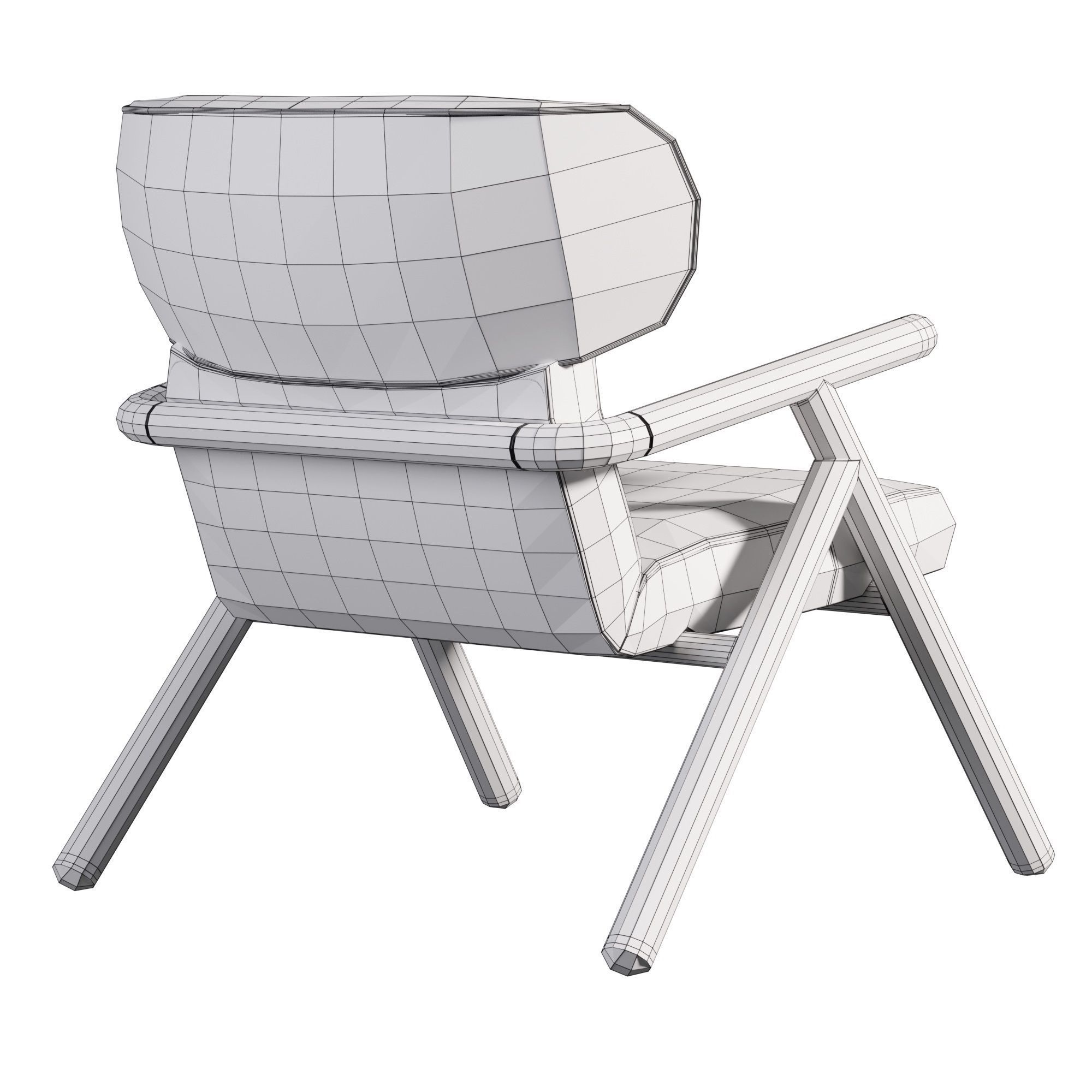 Sole Scandinavian Styled Armchair 3D model_8