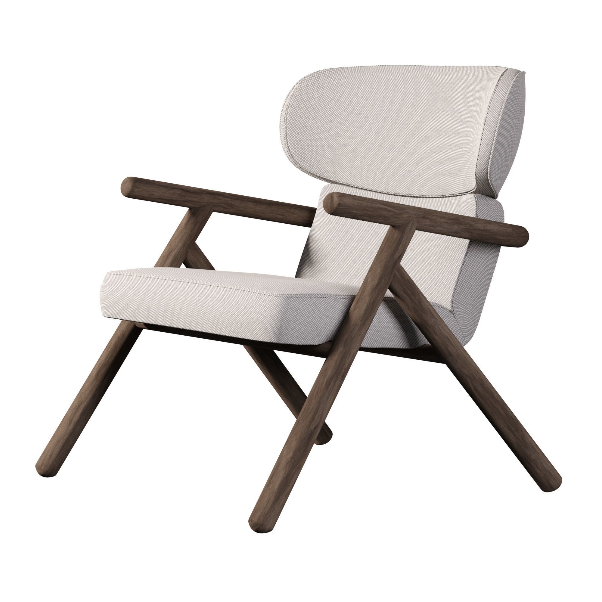 Sole Scandinavian Styled Armchair 3D model_3