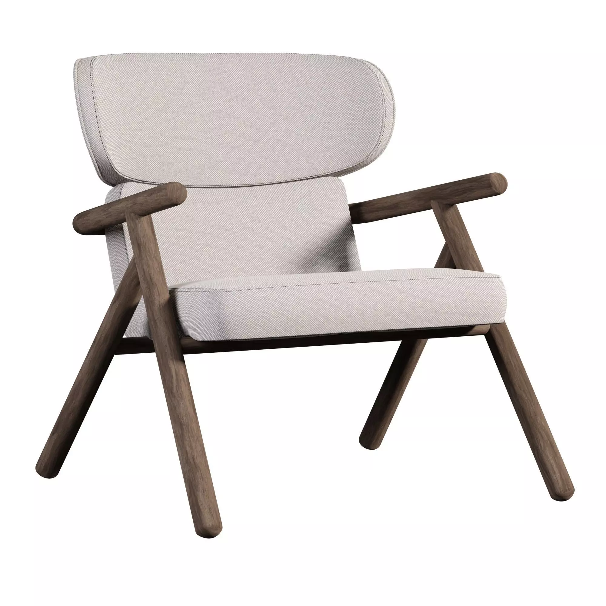 Sole Scandinavian Styled Armchair 3D model_0