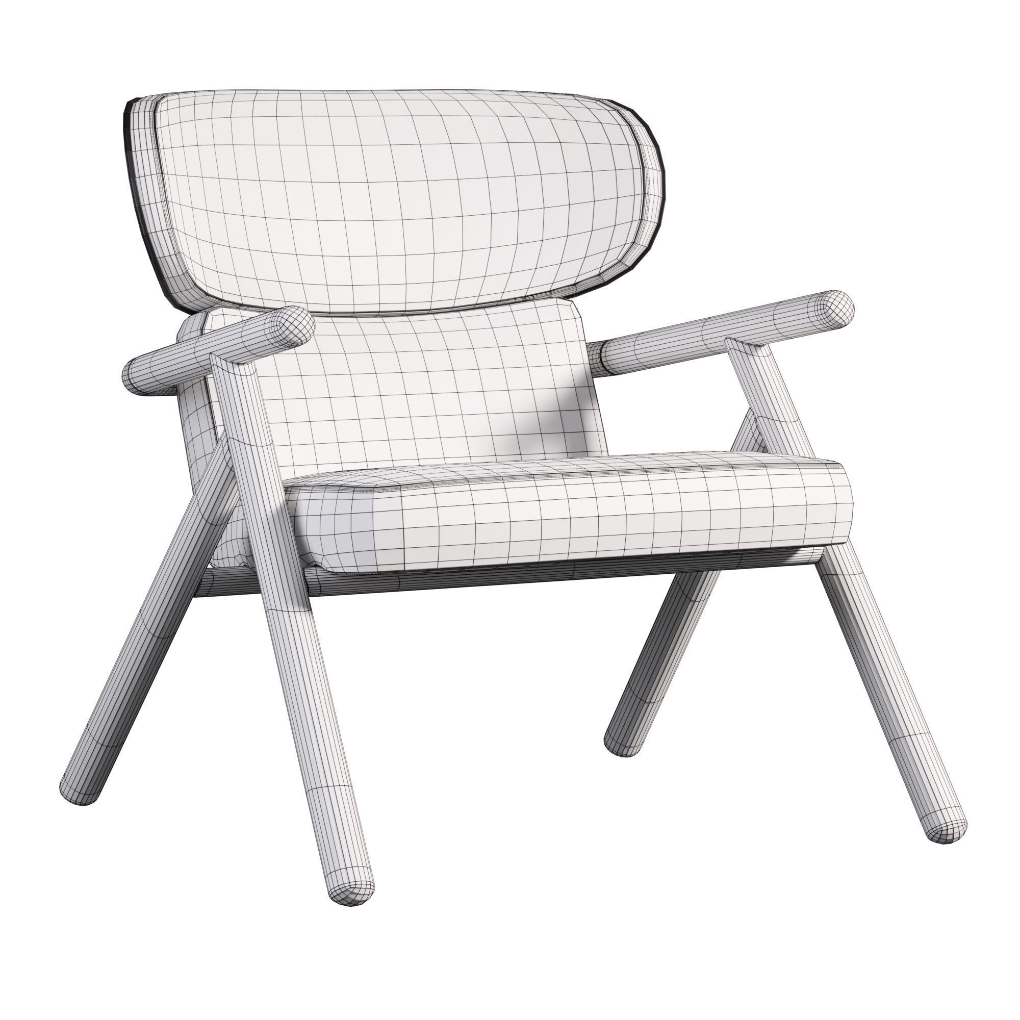 Sole Scandinavian Styled Armchair 3D model_9
