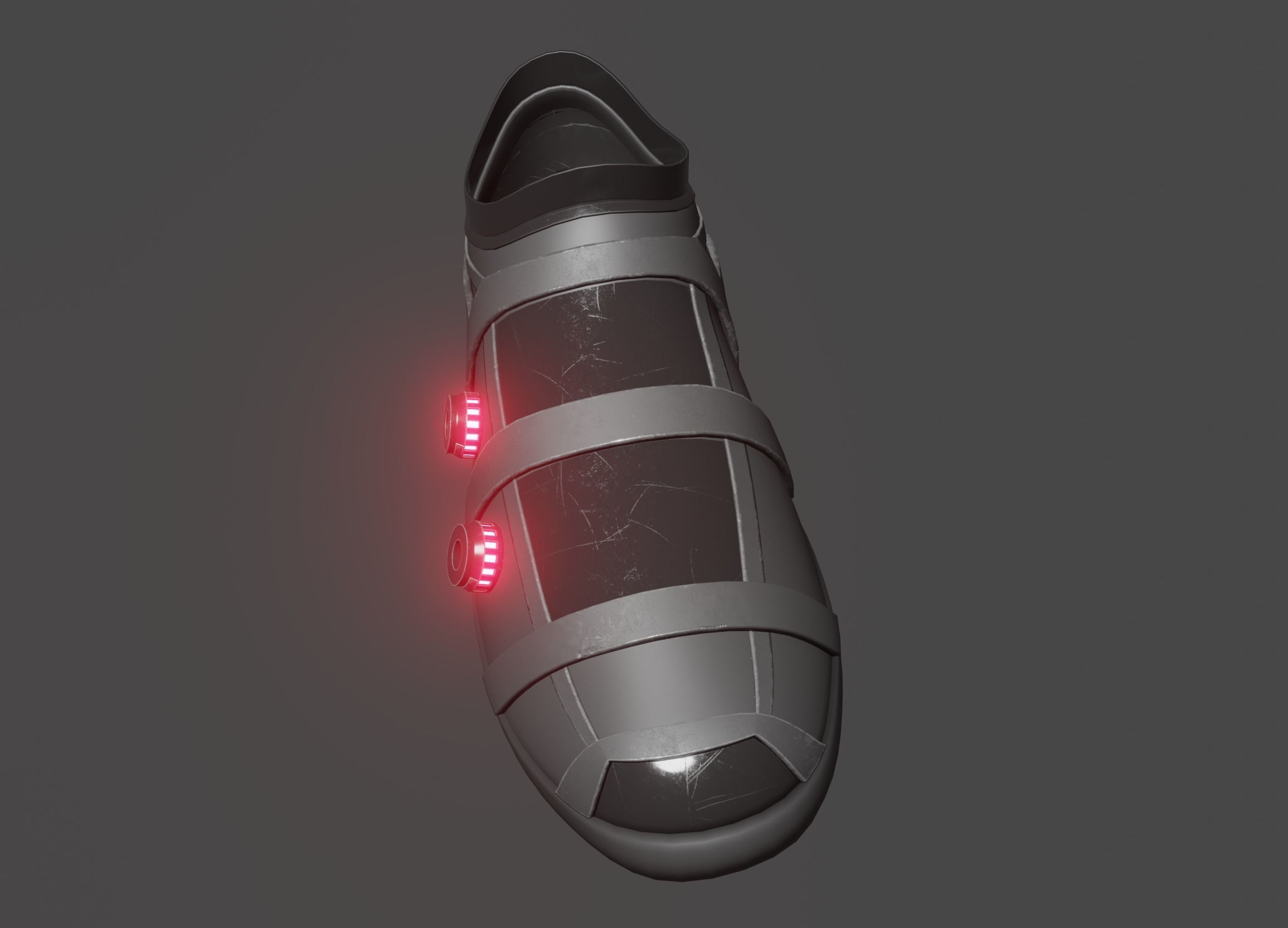 sci-fi cyberpunk running shoes pack Low-poly 3D model_7