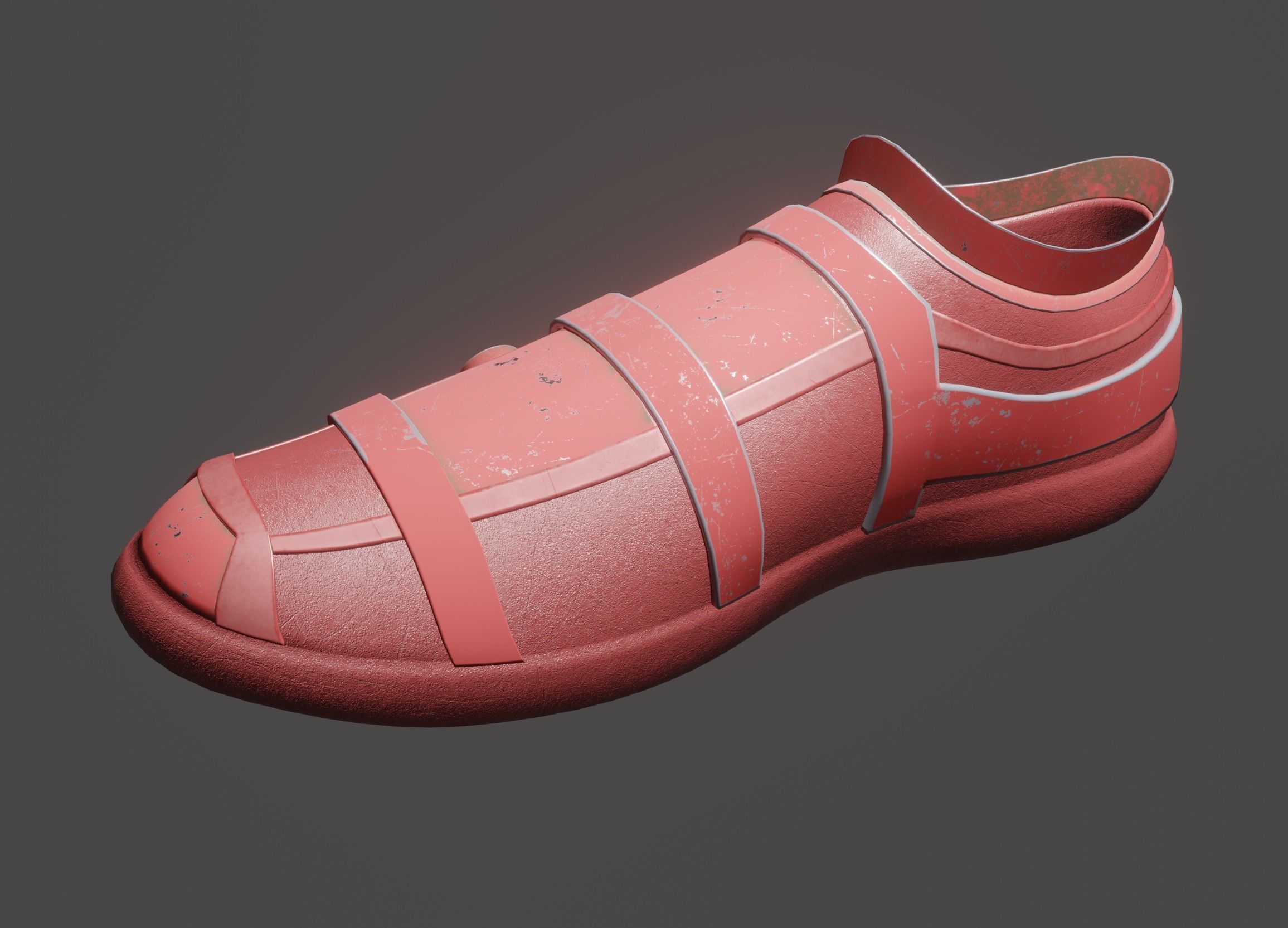 sci-fi cyberpunk running shoes pack Low-poly 3D model_12