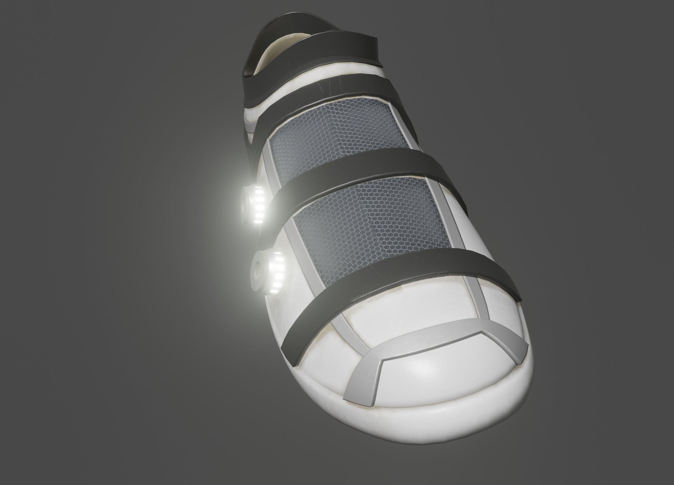 sci-fi cyberpunk running shoes pack Low-poly 3D model_16